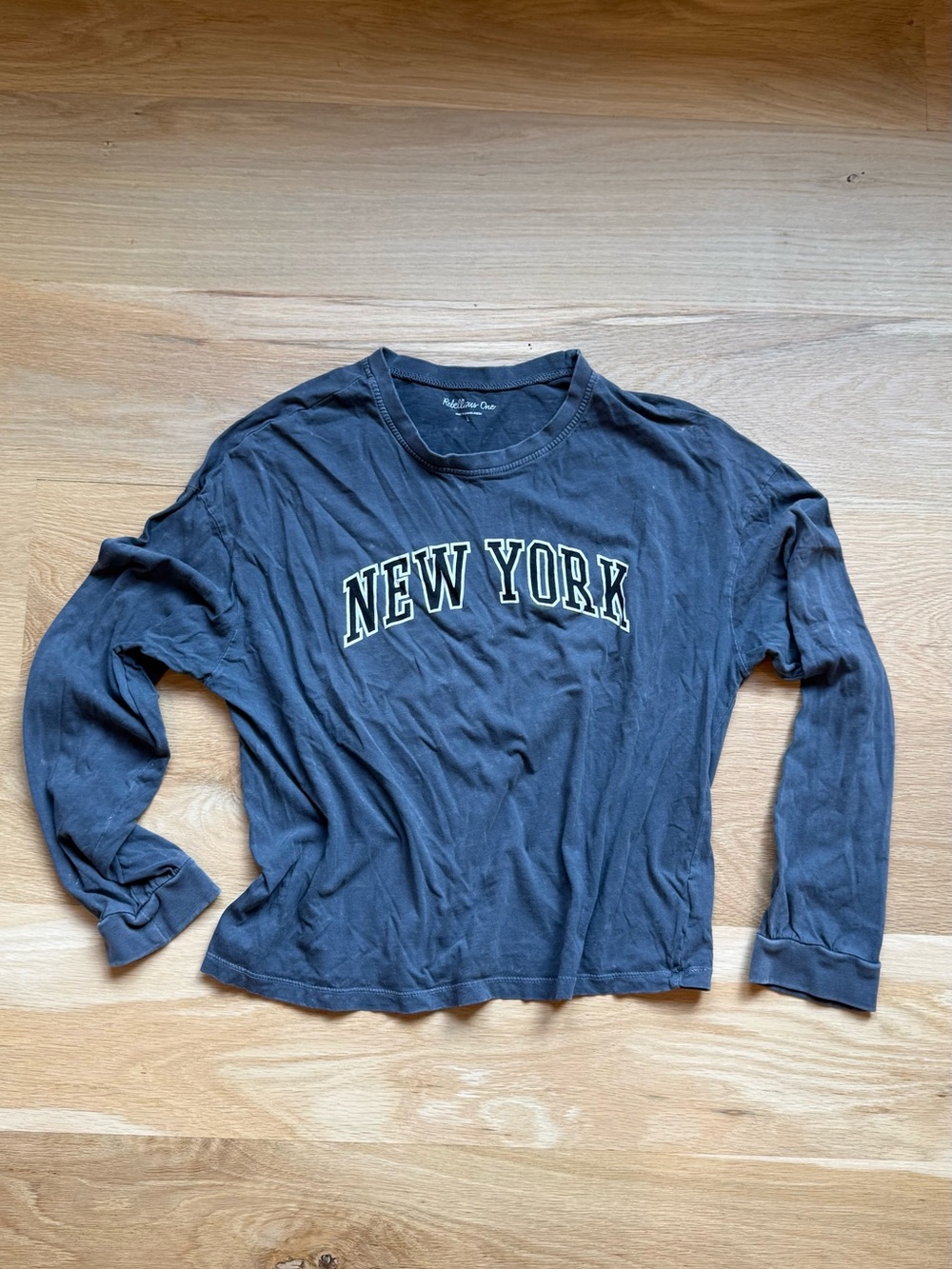 Rebellious One New York Long Sleeve Tee - Charcoal